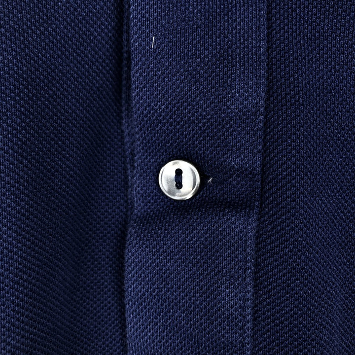 Lacoste LACOSTE SLIM FIT short sleeve polo shirt, men's size M cotton navy blue type Vintage Second Hand