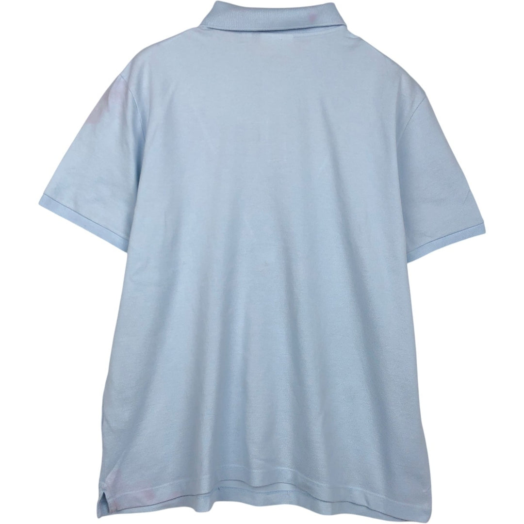 Lacoste LACOSTE SLIM FIT short sleeve polo shirt, men's XL size cotton Blue type light blue Vintage Second Hand