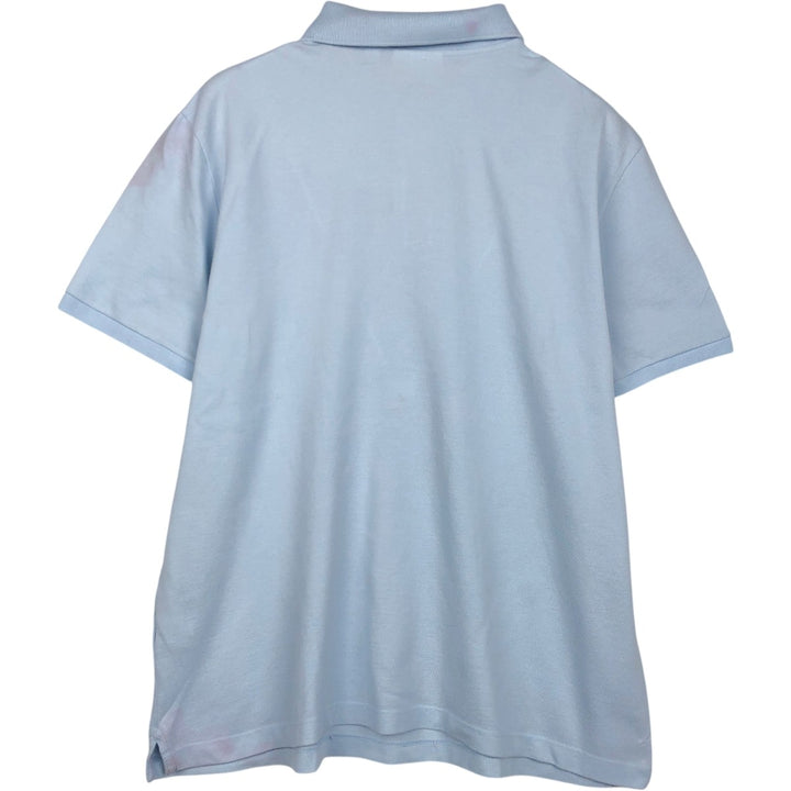 Lacoste LACOSTE SLIM FIT short sleeve polo shirt, men's XL size cotton Blue type light blue Vintage Second Hand