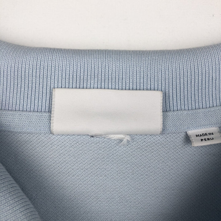 Lacoste LACOSTE SLIM FIT short sleeve polo shirt, men's XL size cotton Blue type light blue Vintage Second Hand