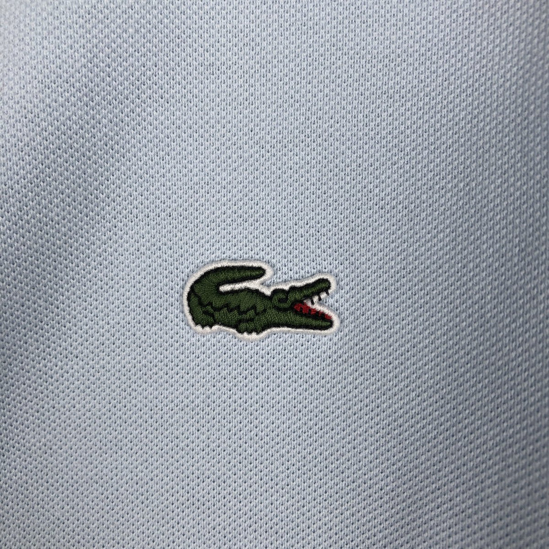 Lacoste LACOSTE SLIM FIT short sleeve polo shirt, men's XL size cotton Blue type light blue Vintage Second Hand
