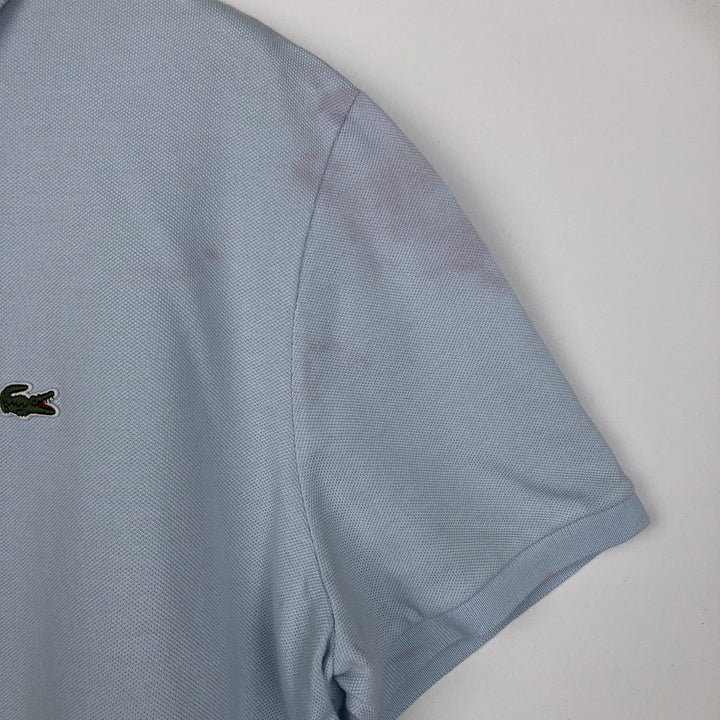 Lacoste LACOSTE SLIM FIT short sleeve polo shirt, men's XL size cotton Blue type light blue Vintage Second Hand