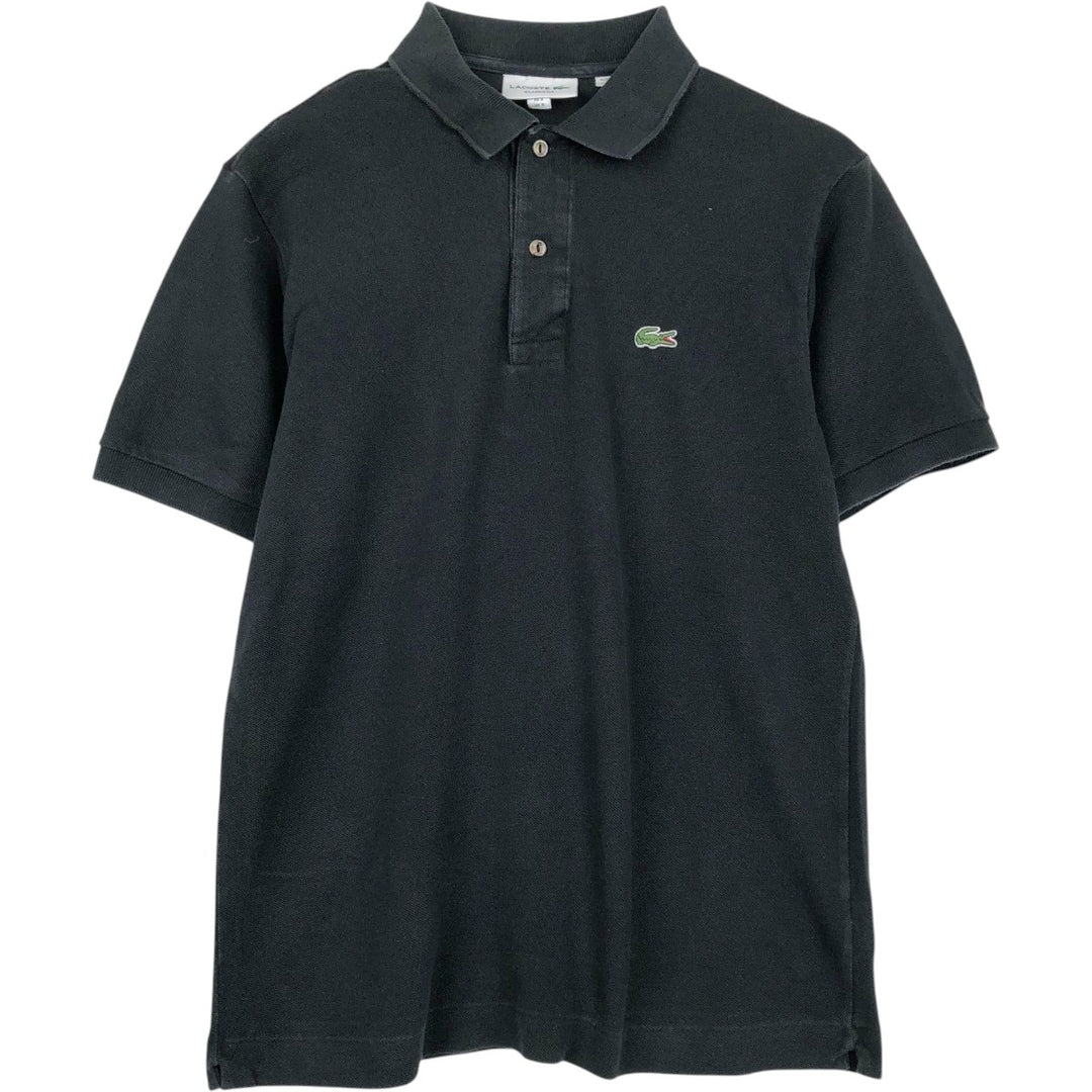 Lacoste CLASSIC FIT Short-Sleeve Polo Shirt, Men's Size S (approx.) cotton black type Vintage Second Hand