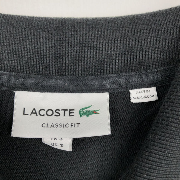 Lacoste CLASSIC FIT Short-Sleeve Polo Shirt, Men's Size S (approx.) cotton black type Vintage Second Hand