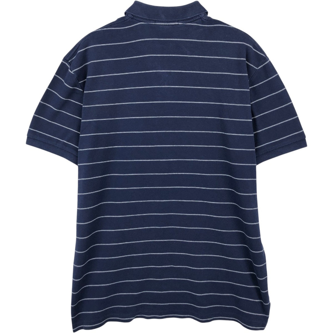 Ralph Lauren POLO by Ralph Lauren short sleeve striped polo shirt, men's size L cotton white type Vintage Second Hand
