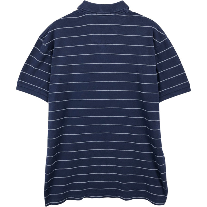 Ralph Lauren POLO by Ralph Lauren short sleeve striped polo shirt, men's size L cotton white type Vintage Second Hand
