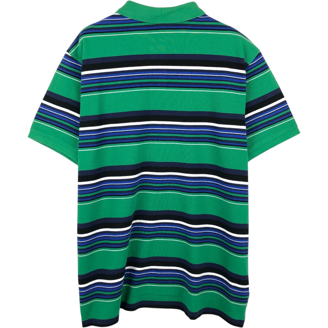 Ralph Lauren POLO by Ralph Lauren CUSTOM FIT Multi-stripe Short-Sleeve Polo Shirt, Men's XXL equivalent. cotton green type Vintage Second Hand