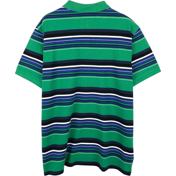 Ralph Lauren POLO by Ralph Lauren CUSTOM FIT Multi-stripe Short-Sleeve Polo Shirt, Men's XXL equivalent. cotton green type Vintage Second Hand