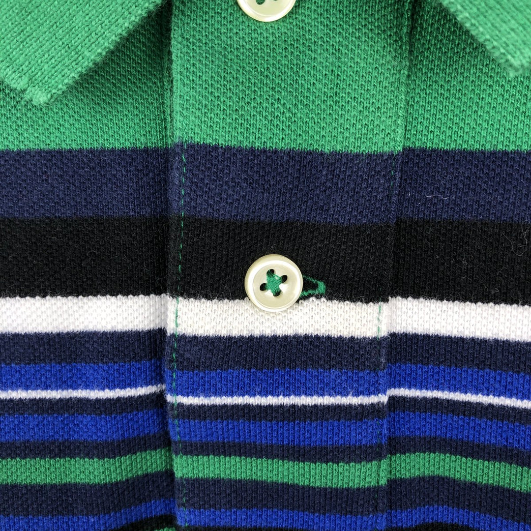 Ralph Lauren POLO by Ralph Lauren CUSTOM FIT Multi-stripe Short-Sleeve Polo Shirt, Men's XXL equivalent. cotton green type Vintage Second Hand