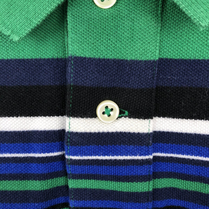 Ralph Lauren POLO by Ralph Lauren CUSTOM FIT Multi-stripe Short-Sleeve Polo Shirt, Men's XXL equivalent. cotton green type Vintage Second Hand