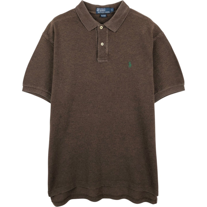 Ralph Lauren POLO by Ralph Lauren short sleeve polo shirt, men's size L cotton brown type Vintage Second Hand