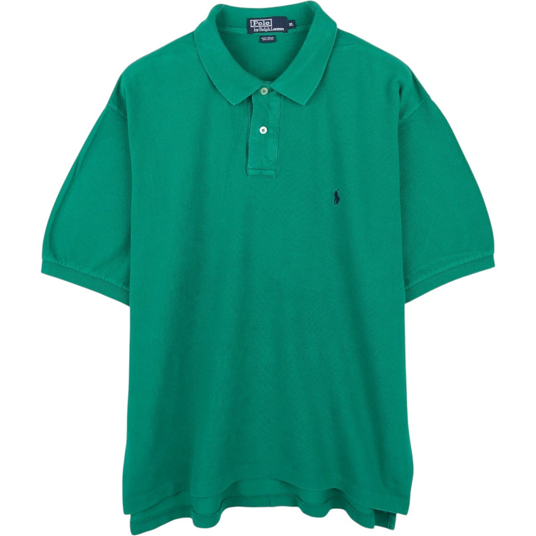 Ralph Lauren POLO by Ralph Lauren short sleeve polo shirt, men's XL size cotton green type Vintage Second Hand