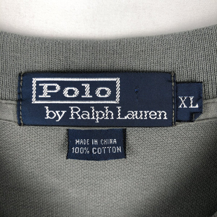 Ralph Lauren POLO by Ralph Lauren short sleeve polo shirt, men's XL size cotton gray type Vintage Second Hand