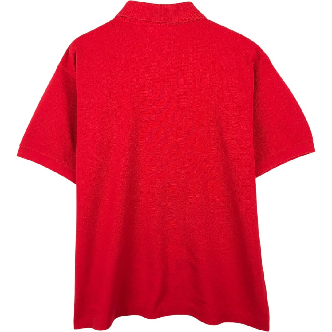 Lacoste Classic Fit short sleeve polo shirt, men's size L cotton red type Vintage Second Hand