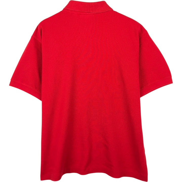 Lacoste Classic Fit short sleeve polo shirt, men's size L cotton red type Vintage Second Hand