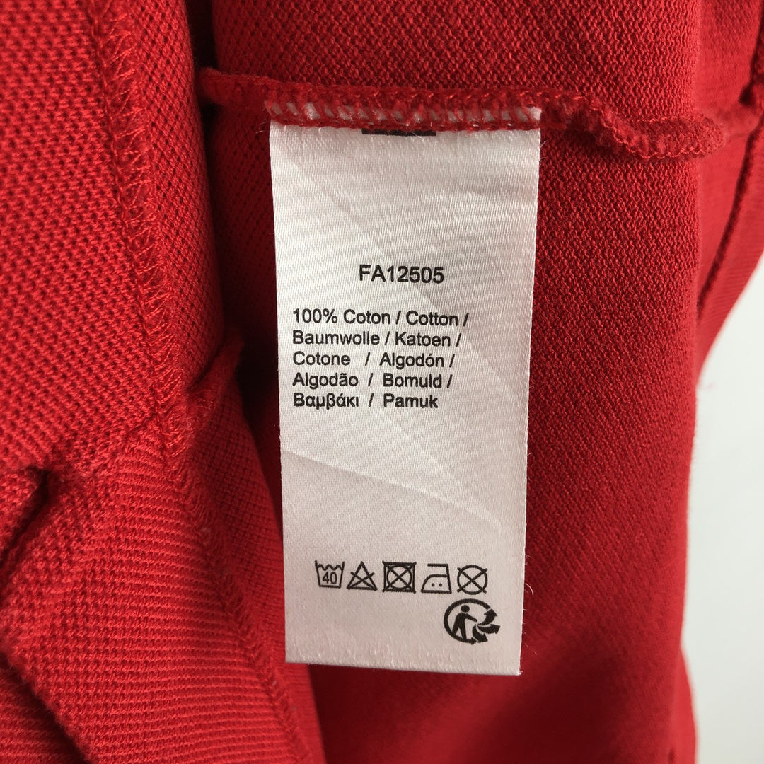 Lacoste Classic Fit short sleeve polo shirt, men's size L cotton red type Vintage Second Hand