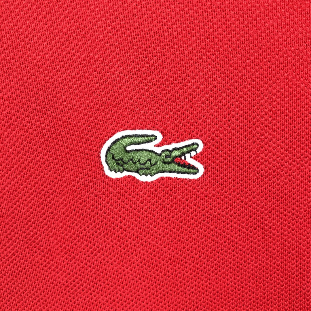 Lacoste Classic Fit short sleeve polo shirt, men's size L cotton red type Vintage Second Hand
