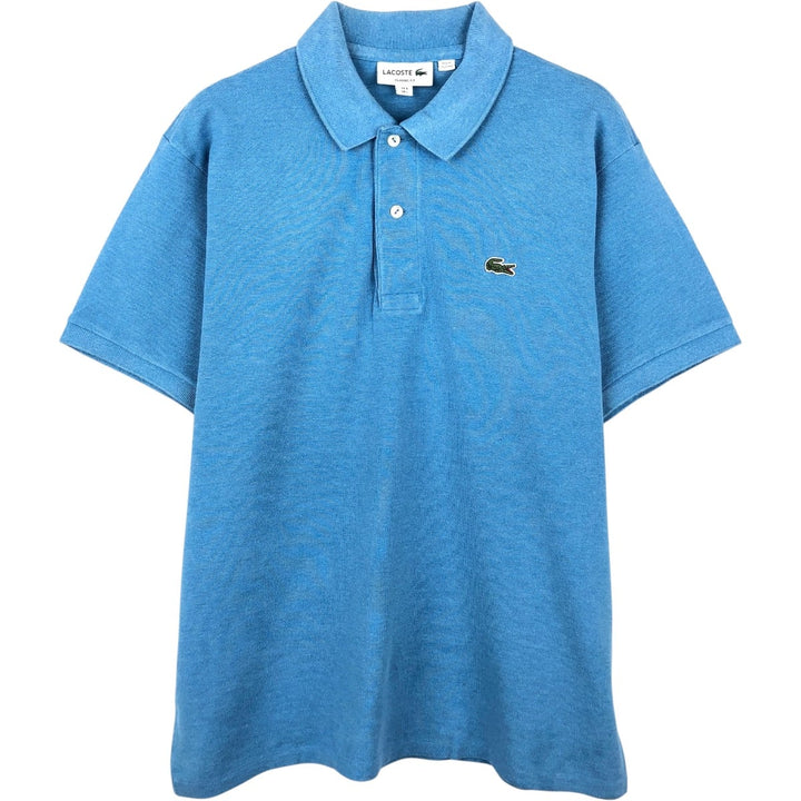 Lacoste Classic Fit short sleeve polo shirt, men's size L cotton Blue type light blue Vintage Second Hand