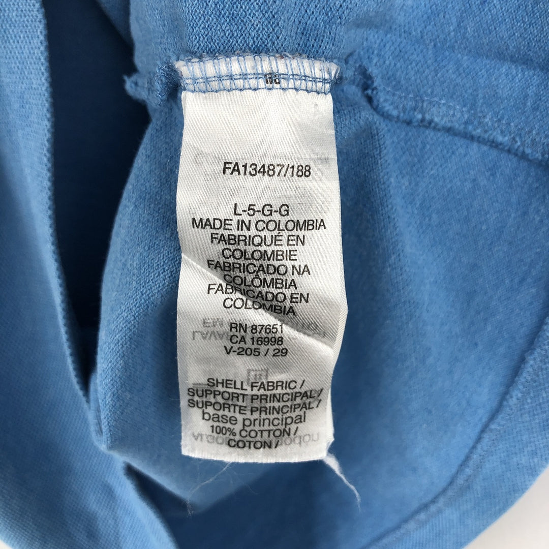 Lacoste Classic Fit short sleeve polo shirt, men's size L cotton Blue type light blue Vintage Second Hand