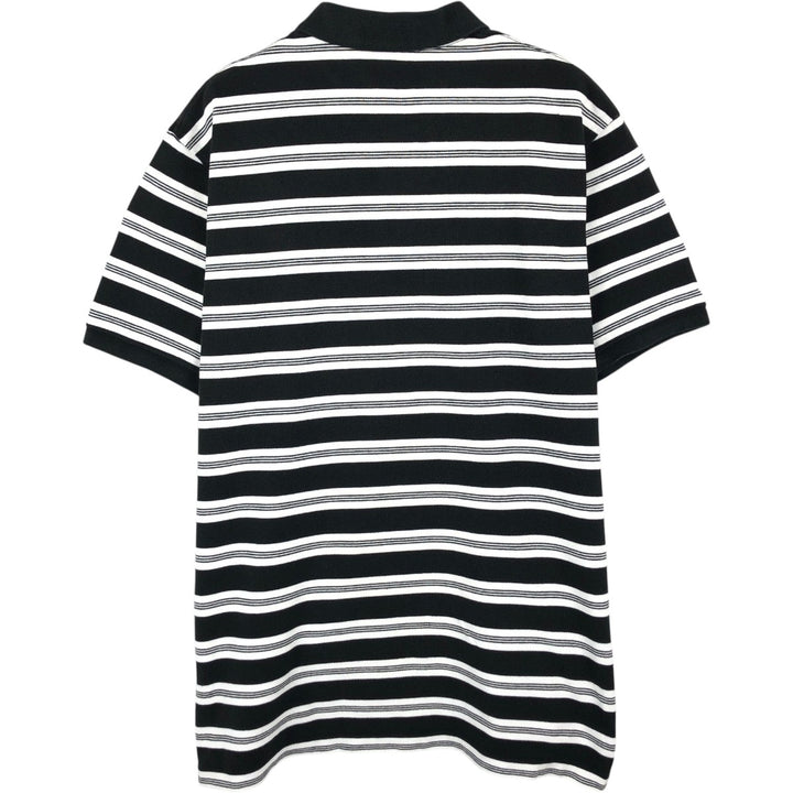 Ralph Lauren POLO by Ralph Lauren short sleeve striped polo shirt, men's size L cotton black type Vintage Second Hand
