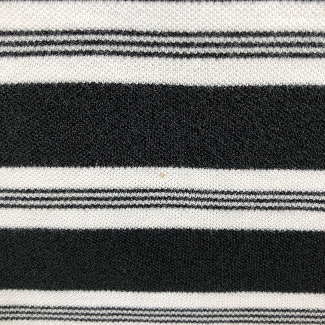 Ralph Lauren POLO by Ralph Lauren short sleeve striped polo shirt, men's size L cotton black type Vintage Second Hand