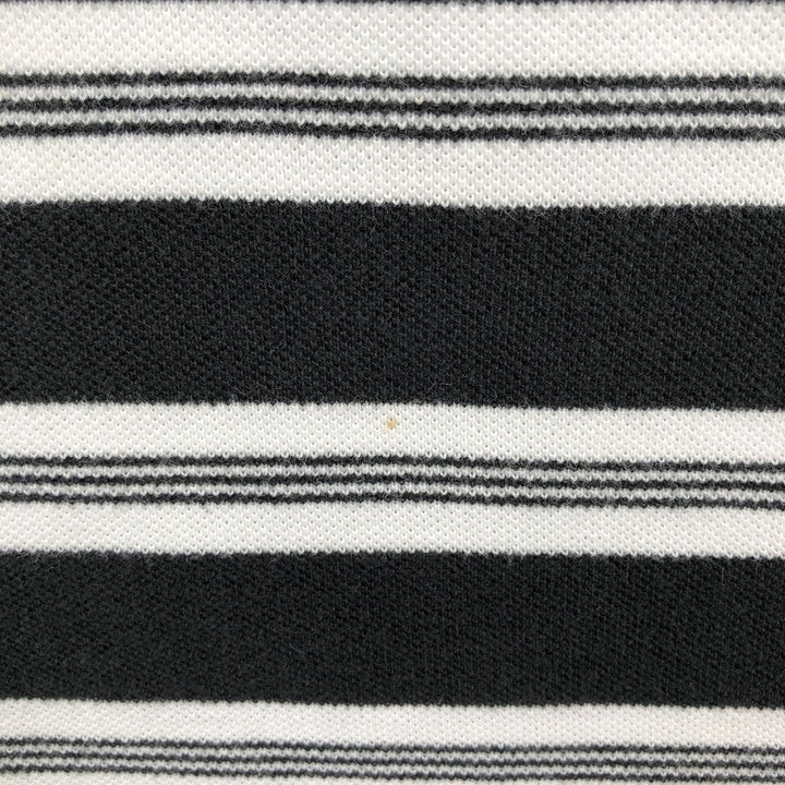 Ralph Lauren POLO by Ralph Lauren short sleeve striped polo shirt, men's size L cotton black type Vintage Second Hand