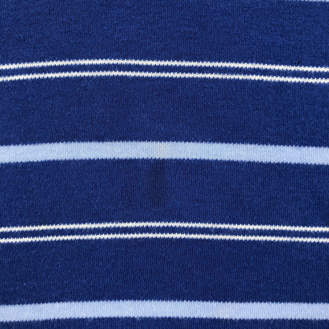 Ralph Lauren POLO by Ralph Lauren Multi-border short sleeve striped polo shirt Men's XL size cotton blue type Vintage Second Hand