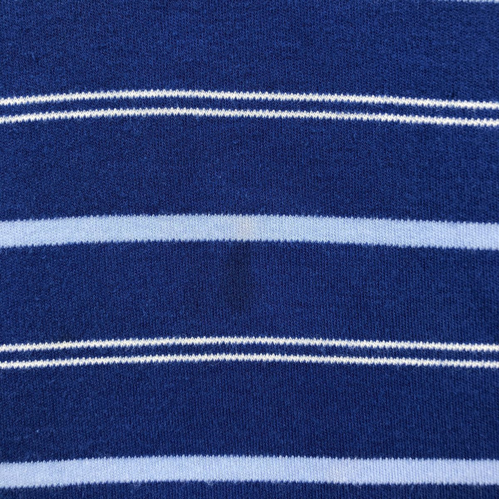 Ralph Lauren POLO by Ralph Lauren Multi-border short sleeve striped polo shirt Men's XL size cotton blue type Vintage Second Hand