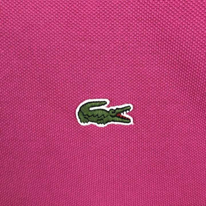 Lacoste Classic Fit short sleeve polo shirt, men's size M cotton pink type Vintage Second Hand