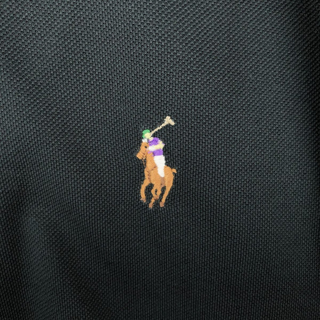 Ralph Lauren POLO by Ralph Lauren short sleeve polo shirt, men's size L Pima Cotton black type Vintage Second Hand