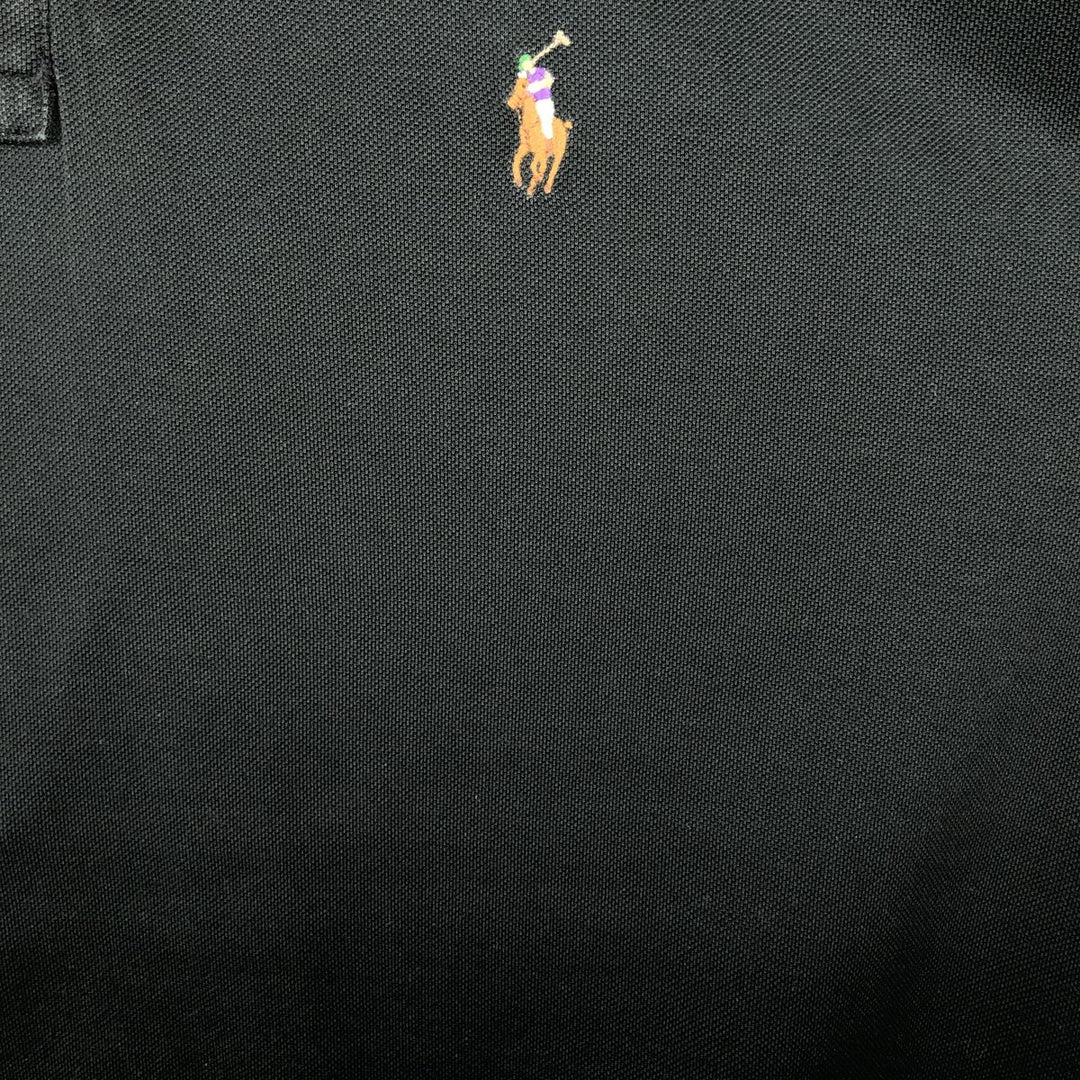 Ralph Lauren POLO by Ralph Lauren short sleeve polo shirt, men's size L Pima Cotton black type Vintage Second Hand