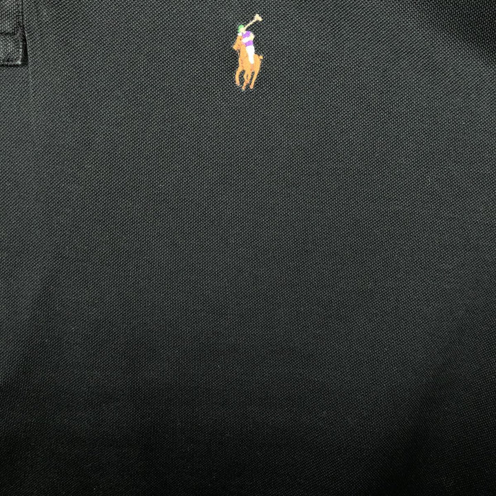 Ralph Lauren POLO by Ralph Lauren short sleeve polo shirt, men's size L Pima Cotton black type Vintage Second Hand