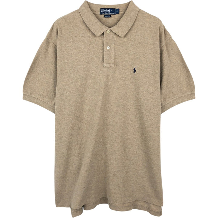 Ralph Lauren POLO by Ralph Lauren short sleeve polo shirt, men's XL size cotton Beige type Vintage Second Hand