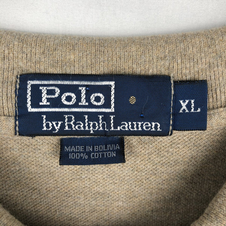 Ralph Lauren POLO by Ralph Lauren short sleeve polo shirt, men's XL size cotton Beige type Vintage Second Hand