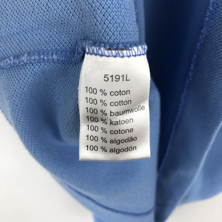 Lacoste LACOSTE French design short sleeve polo shirt size 6 men's XL equivalent cotton Blue type light blue Vintage Second Hand