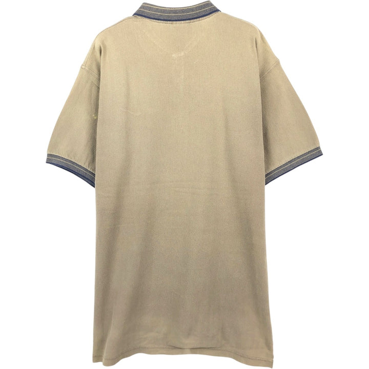 90'S Nike short sleeve polo shirt, men's XL size, vintage unclear Beige type Vintage Second Hand