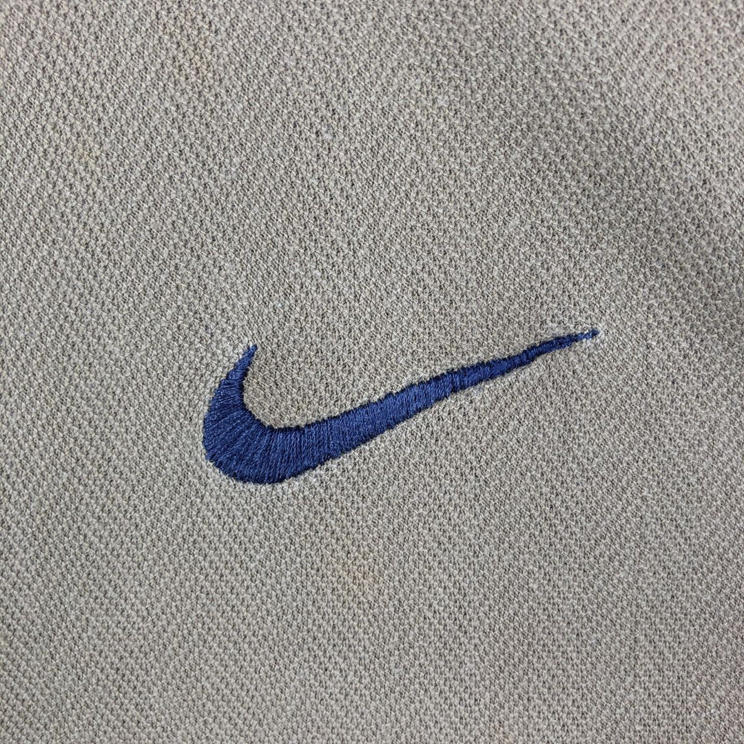 90'S Nike short sleeve polo shirt, men's XL size, vintage unclear Beige type Vintage Second Hand