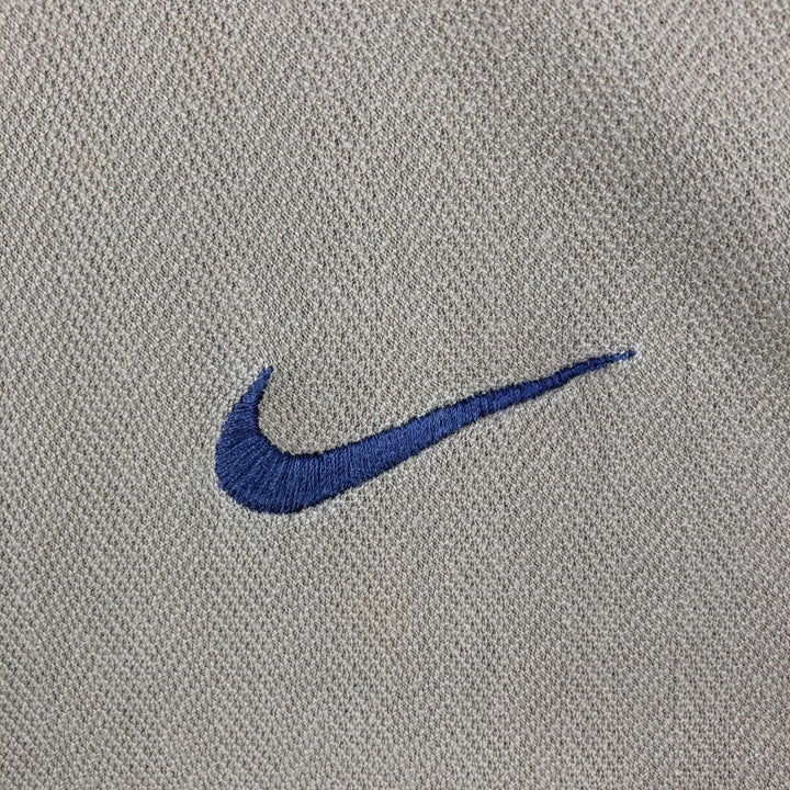 90'S Nike short sleeve polo shirt, men's XL size, vintage unclear Beige type Vintage Second Hand