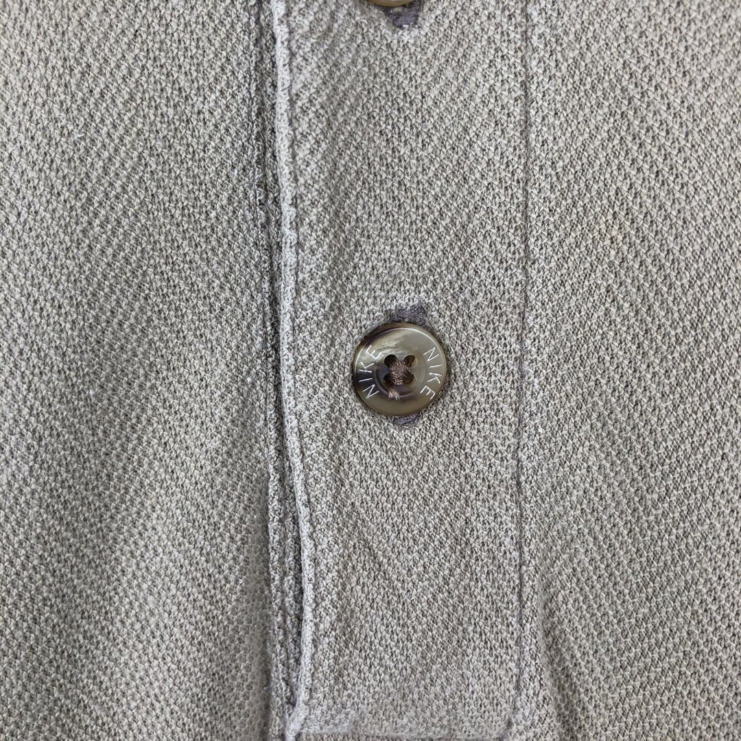 90'S Nike short sleeve polo shirt, men's XL size, vintage unclear Beige type Vintage Second Hand