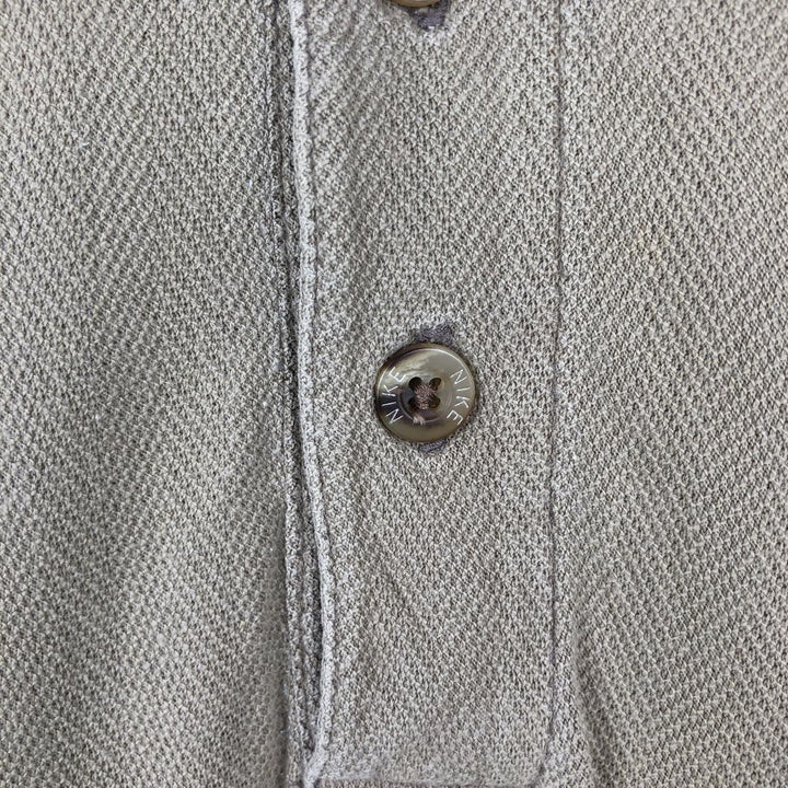 90'S Nike short sleeve polo shirt, men's XL size, vintage unclear Beige type Vintage Second Hand