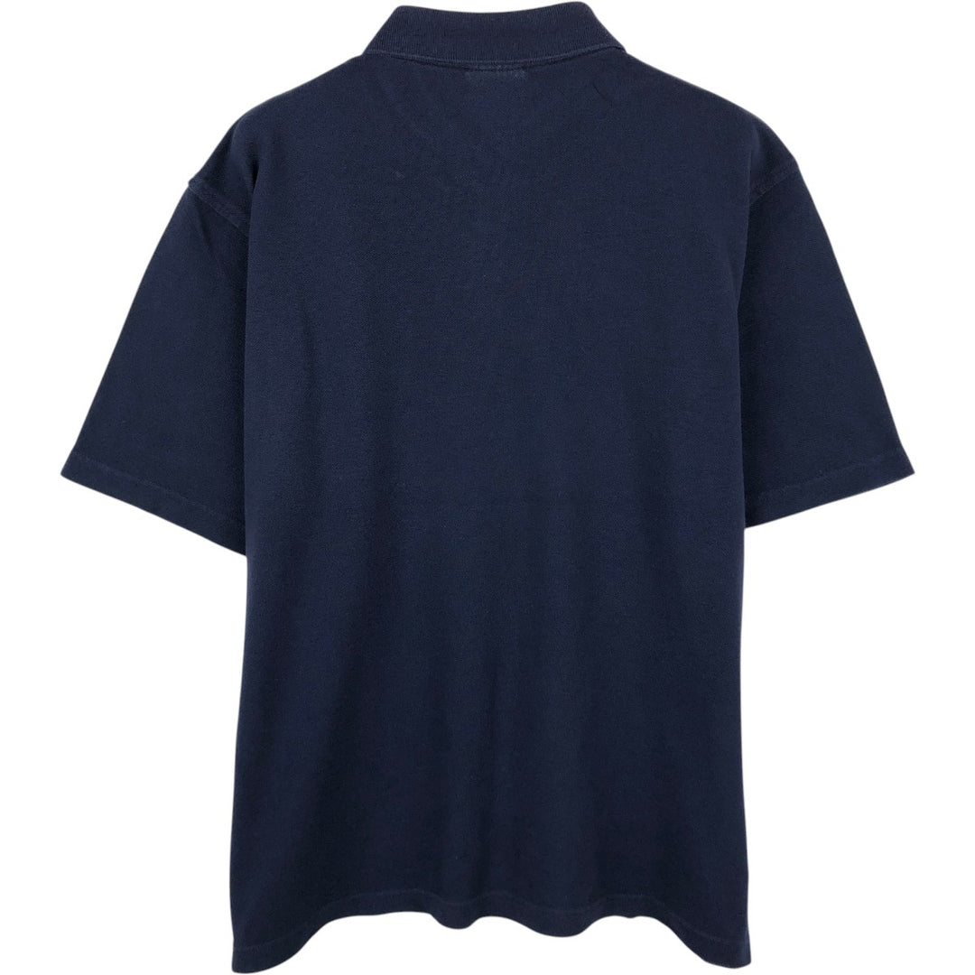 Lacoste LACOSTE French design short sleeve polo shirt men's size L cotton navy blue type Vintage Second Hand