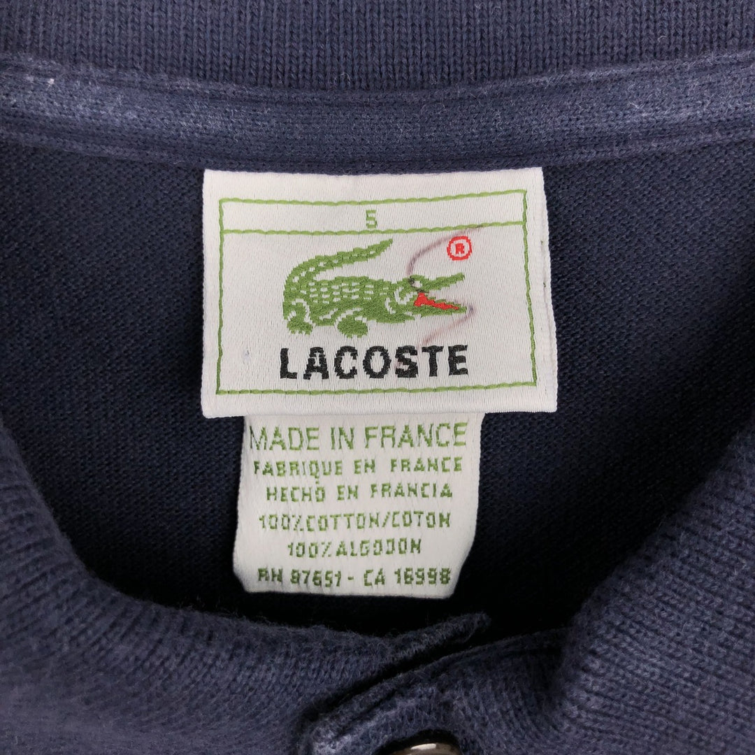 Lacoste LACOSTE French design short sleeve polo shirt men's size L cotton navy blue type Vintage Second Hand