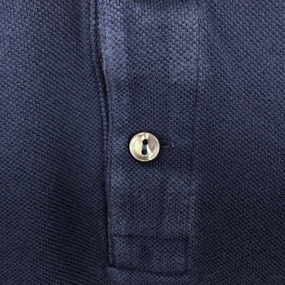 Lacoste LACOSTE French design short sleeve polo shirt men's size L cotton navy blue type Vintage Second Hand