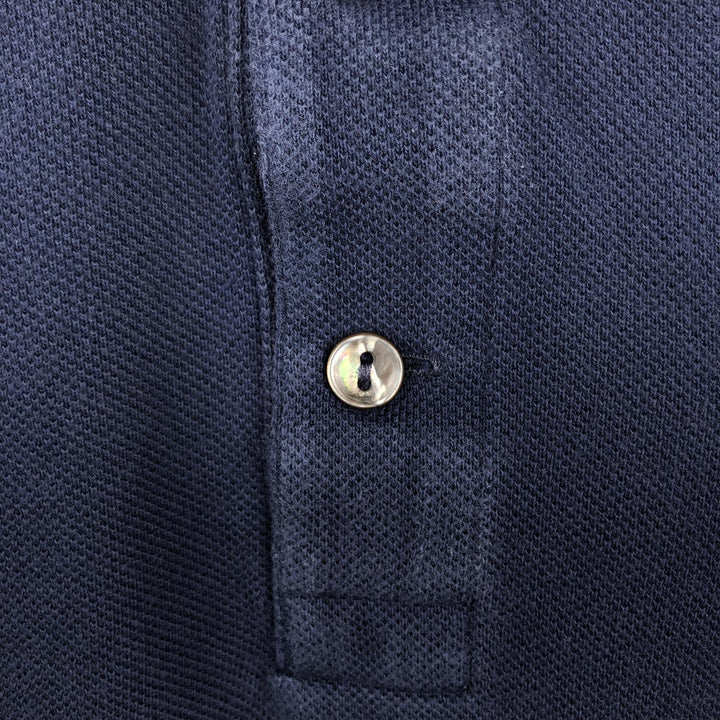 Lacoste LACOSTE French design short sleeve polo shirt men's size L cotton navy blue type Vintage Second Hand