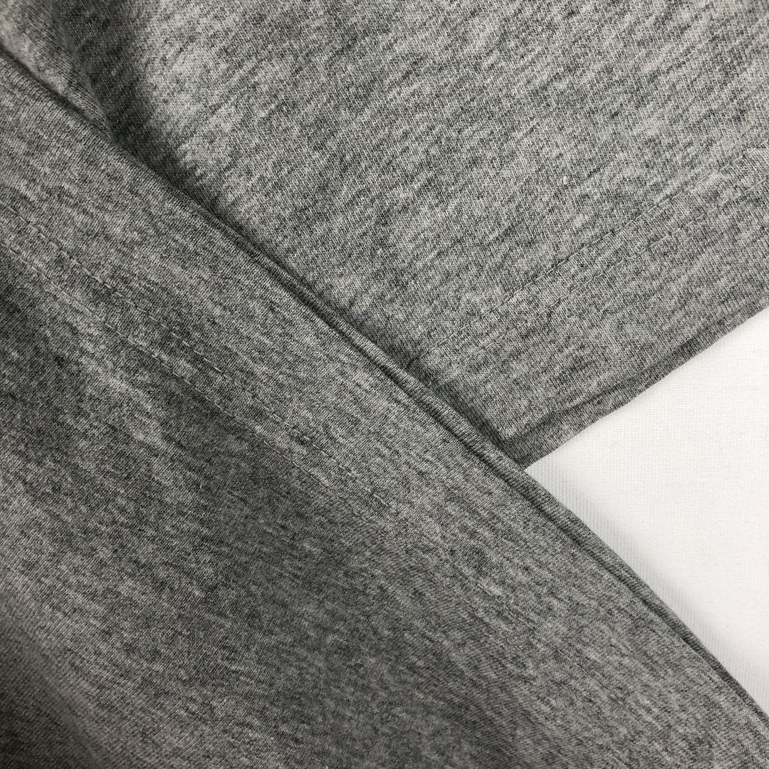 LLBean Henley Neck Short-Sleeve T-Shirt, Men's Size M (approx.) cotton gray type Vintage Second Hand