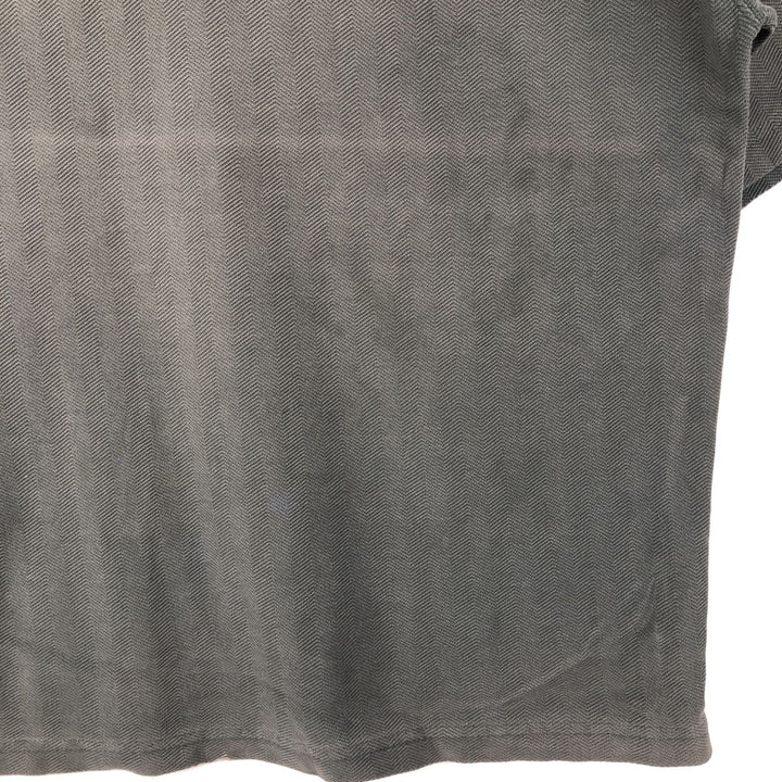 Carhartt Henley neck herringbone short-sleeved T-shirt, men's size XL. unclear Khaki type sage green Vintage Second Hand