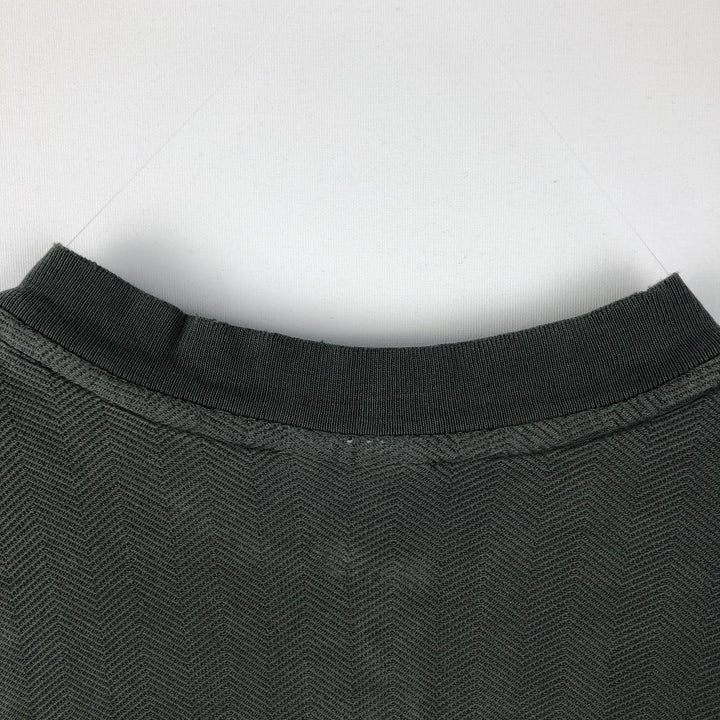 Carhartt Henley neck herringbone short-sleeved T-shirt, men's size XL. unclear Khaki type sage green Vintage Second Hand
