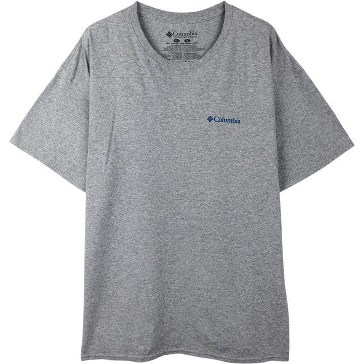 Columbia Short-Sleeve Printed T-Shirt, Men's Size XL (approx.) cotton gray type Vintage Second Hand