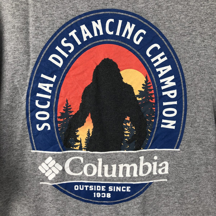 Columbia Short-Sleeve Printed T-Shirt, Men's Size XL (approx.) cotton gray type Vintage Second Hand