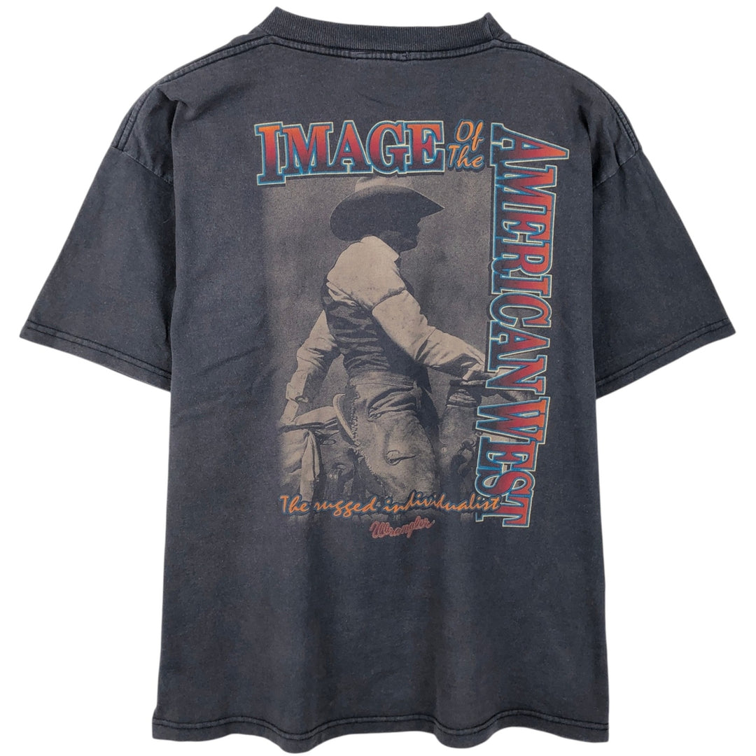 Wrangler Short-Sleeve T-Shirt, Men's Size XL unclear Charcoal Vintage Second Hand